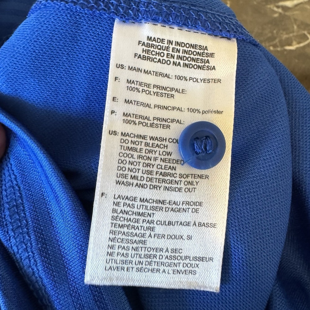 Adidas Polo Shirt Mens 3XL Cobalt Blue Climalite Performance Golf Athletic - Picture 5 of 7